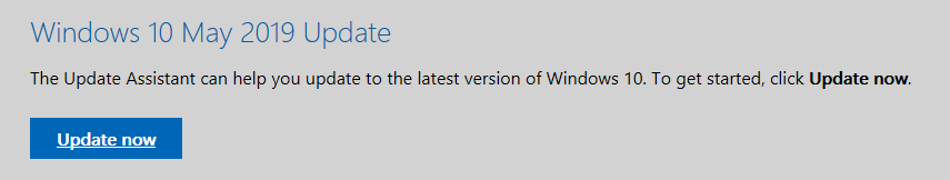 Windows 10 1803 End Service Windows 10 May 2019 Update Now